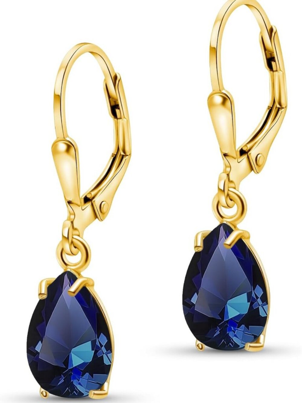 Gold Plated Birthstone Dangle Earrings for Women - Elegant Drop Style Jewelry